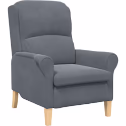 Ce fauteuil contemporain gris foncé combine style et confort, ce qui en fait un super ajout à n'importe quel salon ou chambre ...