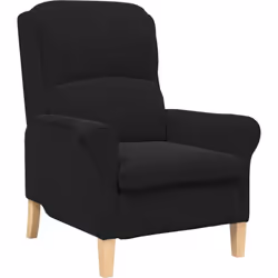 Ce fauteuil noir moderne mixe style et confort, parfait pour n'importe quel espace. Avec son tissu doux et lisse, c'est un su ...