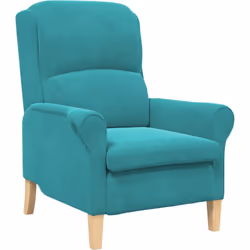 Ce fauteuil turquoise moderne mélange style et confort, se plaçant facilement dans n'importe quel salon ou chambre. Le tissu  ...