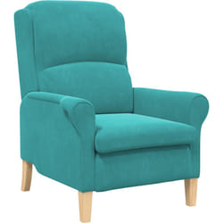 Fauteuil Turquoise Turquoise Tissu Standard Ergonomique vidaXL