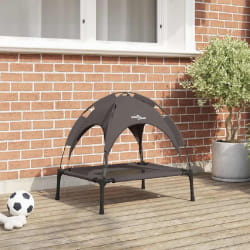 vidaXL Lit pour Chien Marron s Acier