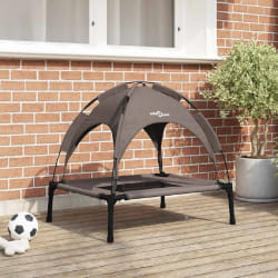 vidaXL Lit pour Chien Marron m Acier