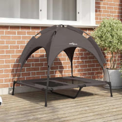 vidaXL Lit pour Chien Marron l Acier