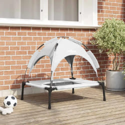 vidaXL Lit pour Chien Gris argenté m Acier