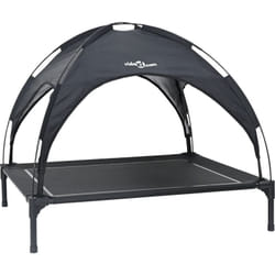 Lit surélevé pour chien noir xl avec toit amovible Vidaxl