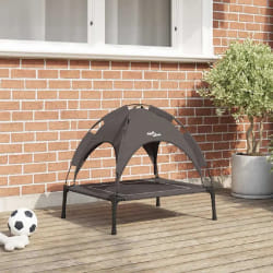 vidaXL Lit pour Chien Marron s Acier