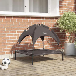 vidaXL Lit pour Chien Marron m Acier