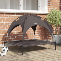 vidaXL Lit pour Chien Marron l Acier