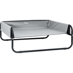 Lit pour Chien Gris clair s Tissu Oxford et Acier Vidaxl