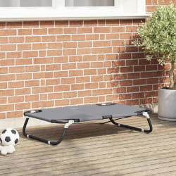 vidaXL Lit pour Chien Gris clair s Tissu Oxford et Acier