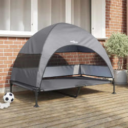 vidaXL Lit surélevé pour chien Gris clair 127 x 81 x 108 cm