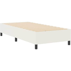 Lit à ressorts Crème 90 x 190 cm Tissu en velours côtelé Vidaxl