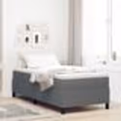Lit Box Spring vidaXL Gris clair 90x200 cm Tissu velours côtelé 3337387