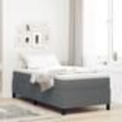 Lit Box Spring vidaXL Gris clair 90x200 cm Tissu velours côtelé 3337387