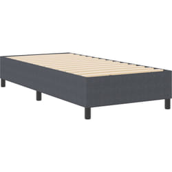 Lit à ressorts Box Gris foncé 90x200 cm Tissu en velours côtelé Vidaxl
