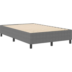 Lit à sommier tapissier Gris clair 120x200 cm en tissu velours côtelé Vidaxl