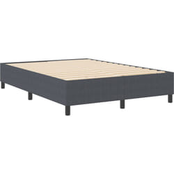 Lit Box Spring Gris foncé 160x200 cm en tissu velours côtelé Vidaxl