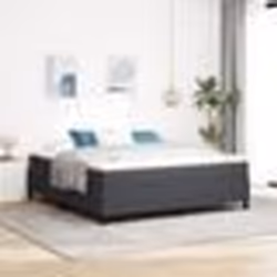 vidaXL Lit à ressort Box Gris foncé Super King Tissu en velours côtelé 3337423