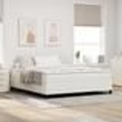 Lit Box Spring vidaXL Crème Super King Tissu Côtelé 3337424