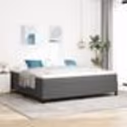 vidaXL Lit à ressorts Box Gris clair 200x200 cm Tissu velours côtelé 3337427
