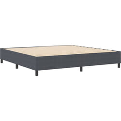 Lit Box Spring Gris Foncé 200x200 cm Tissu en Corde vidaXL