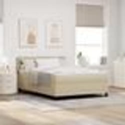 vidaXL Lit à sommier box avec matelas gris clair 140x200 cm Tissu en velours côtelé 3337518