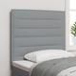 vidaXL Tête de lit design lignes gris clair 90 cm en tissu