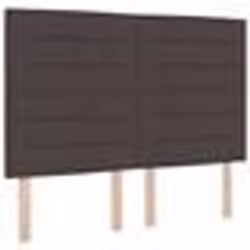 vidaXL Tête de lit Design Lignes Marron Foncé 140 cm Tissu