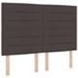 vidaXL Tête de lit Design Lignes Marron Foncé 140 cm Tissu