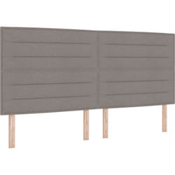 Tête de Lit Design Lignes Taupe 200 cm Tissu Vidaxl