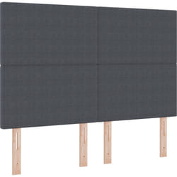 Tête de lit Design Simple Gris Foncé 140 cm en Tissu Velours Côtelé Vidaxl