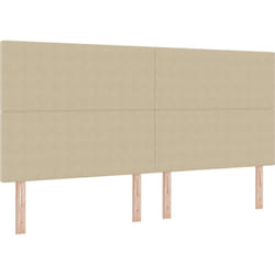 Tête de lit Design simple Vert clair Gris 200 cm Tissu Velours Côtelé Vidaxl