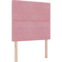 Tête de lit en velours rose avec boutons en cristal, 90 cm Vidaxl