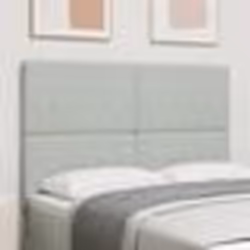 vidaXL Tête de lit en velours gris clair avec boutons en cristal, 140 cm