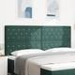 vidaXL Tête de lit en velours vert foncé de avec des boutons en cristal 200 cm