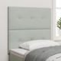 tête de lit capitonnée gris clair 80 cm en velours