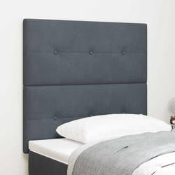 vidaXL Tête de lit Gris foncé 90 cm Velours 3337803