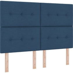 Tête de lit Boutonnée en tissu bleu 140 cm Vidaxl