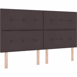 Cette tête de lit réglable est un meuble moderne et stylé pour toutes les chambres, avec un capitonnage marron foncé qui appo ...