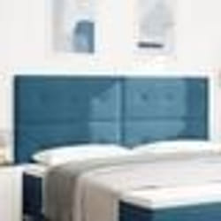 Tête de lit capitonnée bleu foncé 200 cm en velours
