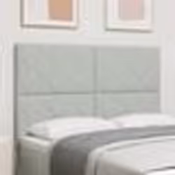 vidaXL Tête de lit en velours gris clair - 140 cm avec motifs de diamants