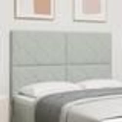 vidaXL Tête de lit en velours gris clair - 140 cm avec motifs de diamants