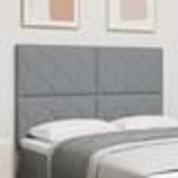 vidaXL Tête de lit gris clair en tissu avec design en blocs de diamant, 160 cm