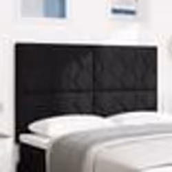 vidaXL Tête de lit noire en tissu avec design en blocs de diamant, 160 cm