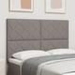 vidaXL Tête de lit taupe à design blocs de diamant de 160 cm en tissu