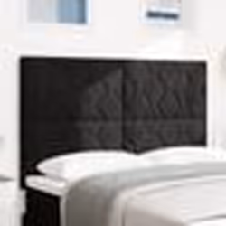 vidaXL Tête de lit en blocs diamant , Noir, Velours 160 cm