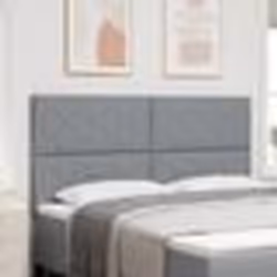 vidaXL Tête de lit gris clair en tissu avec motifs de diamants 180 cm