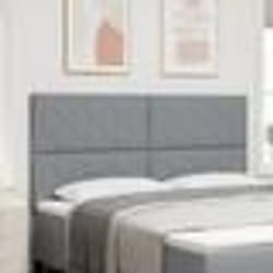 vidaXL Tête de lit gris clair en tissu avec motifs de diamants 180 cm