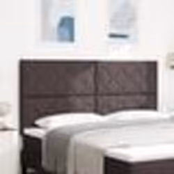 vidaXL Tête de lit marron foncé , design en blocs de diamant, 180 cm, tissu