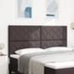 vidaXL Tête de lit marron foncé , design en blocs de diamant, 180 cm, tissu